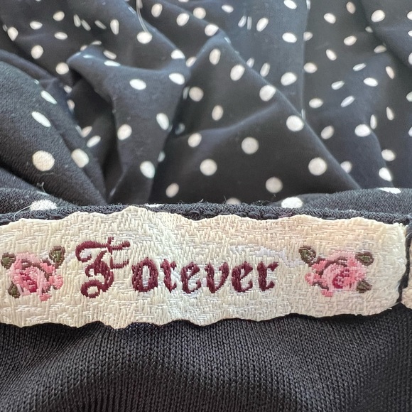 FOREVER 21 BLACK WHITE POLKA DOT HALTER DRESS SIZE SMALL - Picture 17 of 17